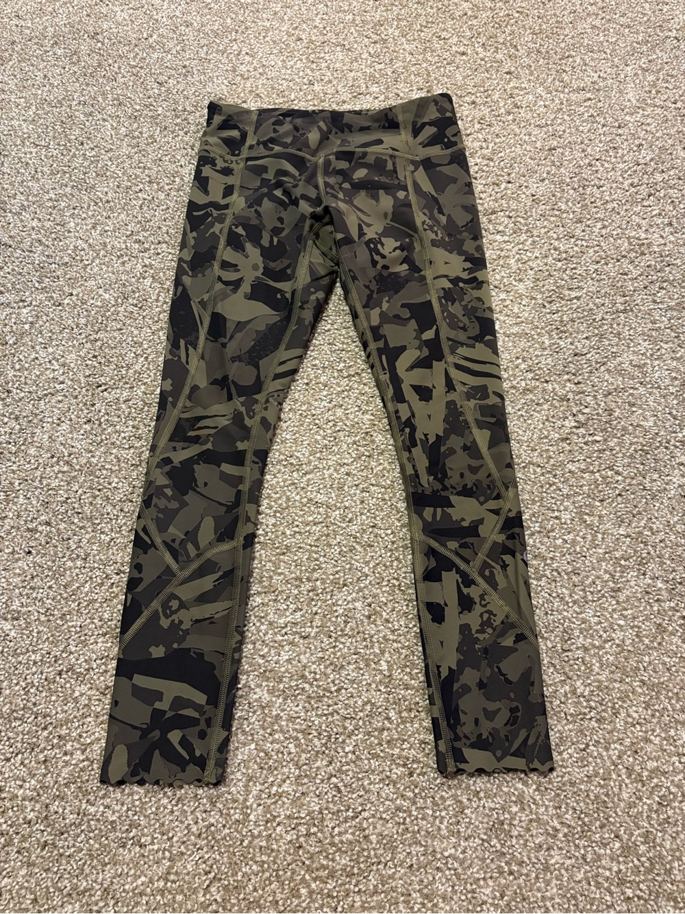lululemon athletica Olive & Black Camo-Print Leggings